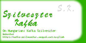 szilveszter kafka business card